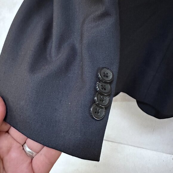 Kenneth Cole Reaction 44S Jacket Sports Coat Blue Black - Picture 6 of 8